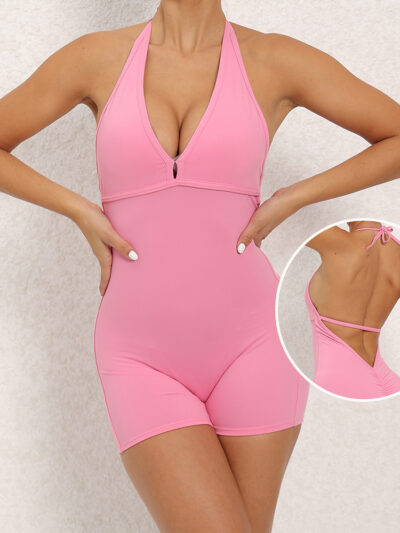 Yoga Pants Halter Neck Jumpsuit